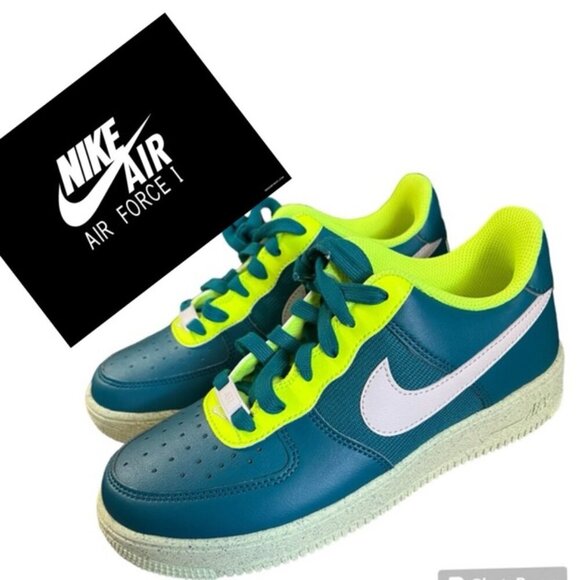 NIKE FORCÉ 1 CRÁTER BRIGHT SPRUCE/PHANTON SIZE 3Y - Picture 1 of 14